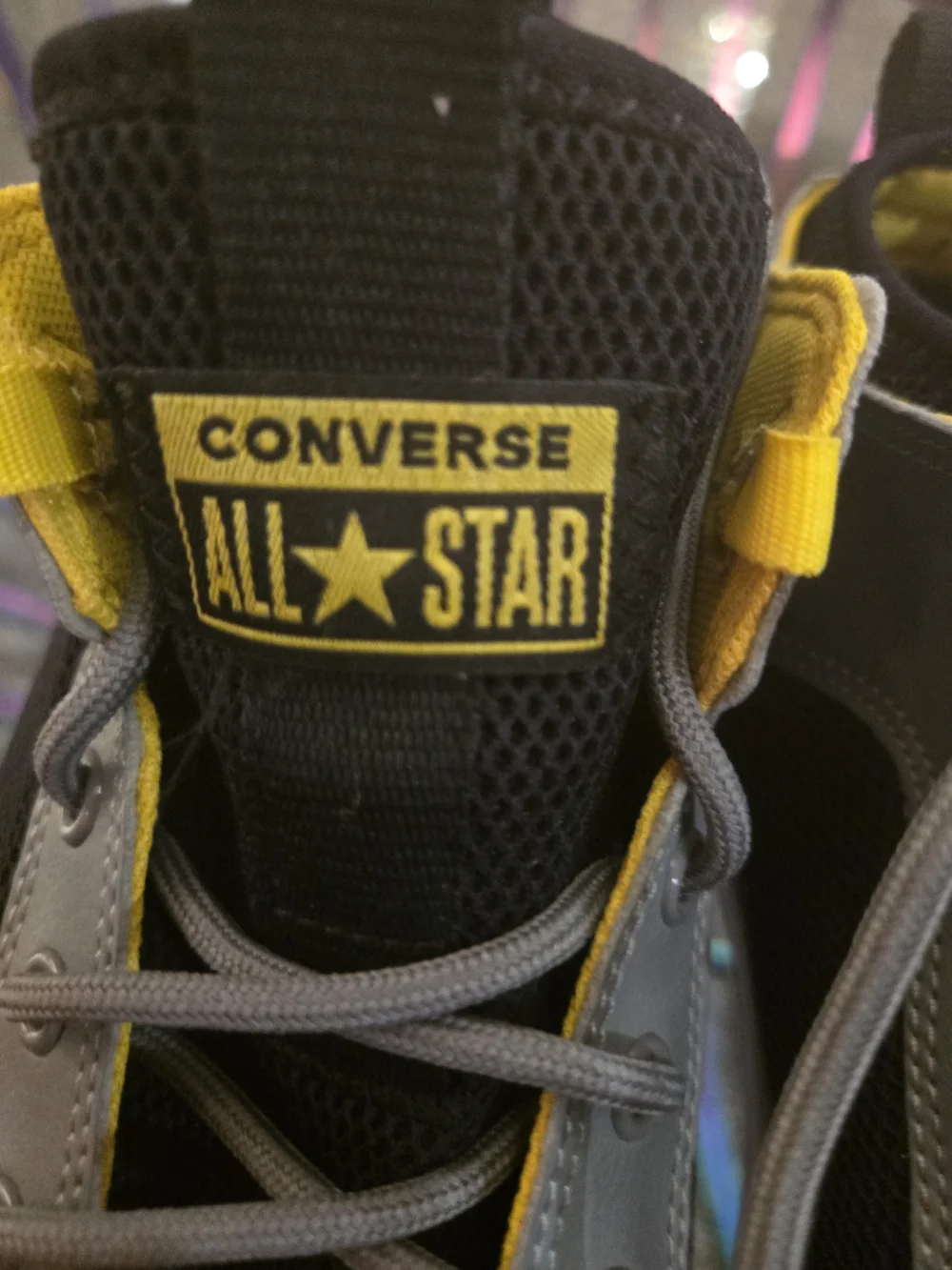 Converse Black, Gray & Yellow High-Top Sneakers Men Size 11.5 - Picture 2 of 10